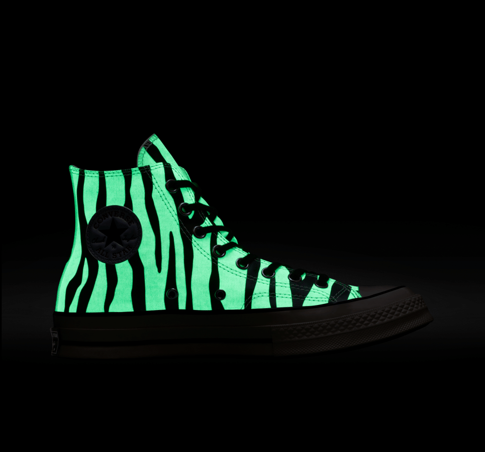Glow-In-The-Dark Zebra Print