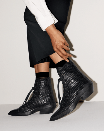 Chuck 70 De Luxe Pointed Platform Woven Leather