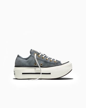 Chuck Taylor All Star Lift Double Stack Platform Metallic Twill