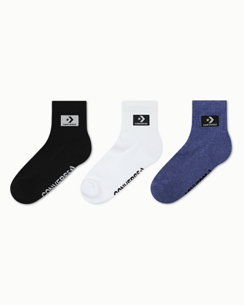 3-Pack Stacked Patch Crew Socks